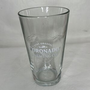 Coronado Brewing Stay Coastal California 16 Oz Beer Drinking Glass 5 3/4 In Tall